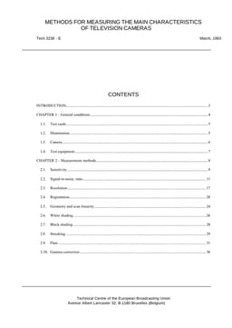 Methods of Measuring the Main Characteristics of Television Cameras