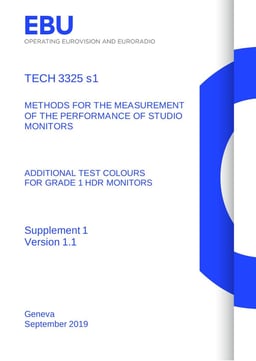 EBU Tech 3325s1 Grade 1 HDR test colours