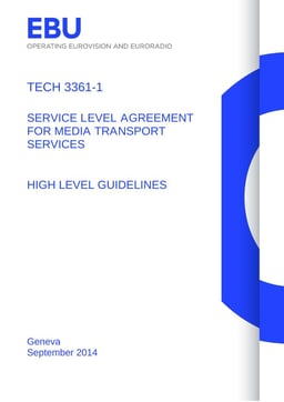 SLA for Media Transport Services