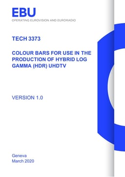EBU Tech 3373 UHDTV HLG HDR Colour Bars