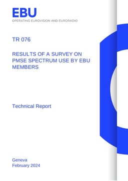 Tech Report 076 PMSE Spectrum use Survey Results
