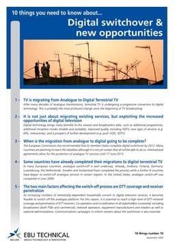 10 things you need to know about: Digital Switchover