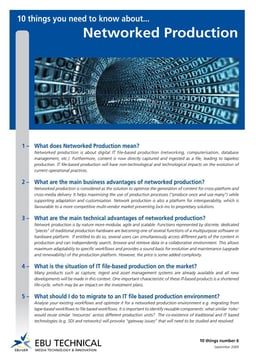 10 things you need to know about: Networked Production