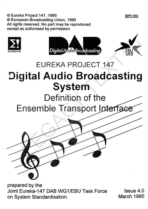 DAB - Ensemble Transport Interface (LEGACY TEXT)