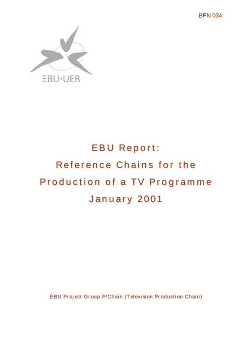 Reference Chains for the Production of a TV Programme