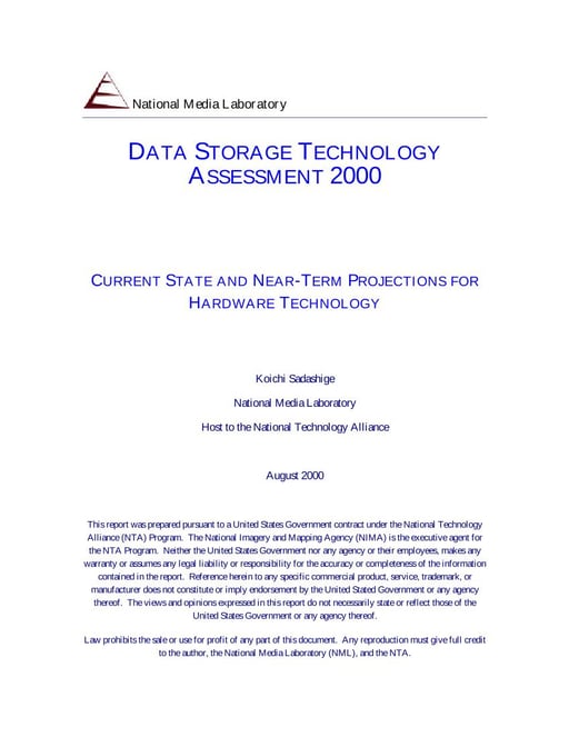 Current state and near-term projections for hardware technology