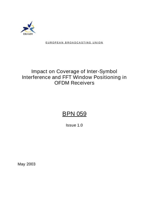 Inter-Symbol Interference and FFT Window Positioning