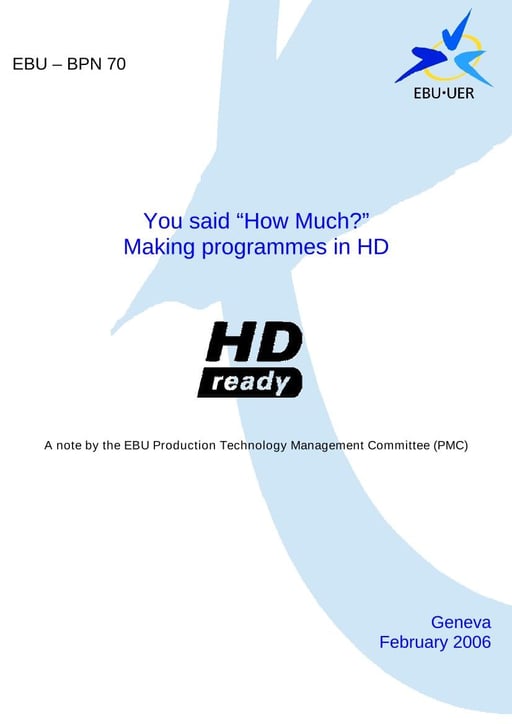 HD Ready - Making programmes in HD