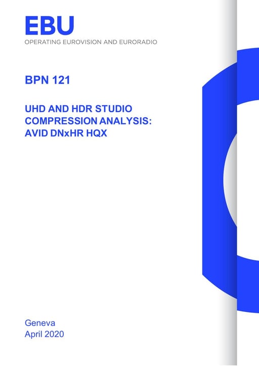 UHD and HDR Studio Compression Analysis: Avid DNxHR HQX