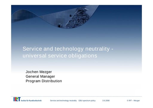 Universal servcie obligations