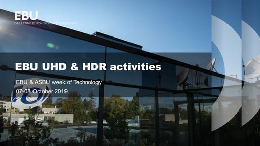 EBU UHD & HDR activities