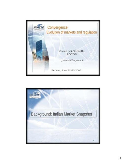 The role of regulation in a converged environment
