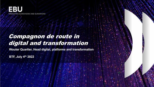 The EBU’s activities in Content Innovation, and potential cooperation on technology innovation