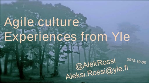 Experiences with YLE - Aleksi Rossi (YLE)