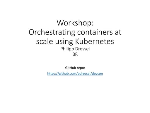 Orchestrating Containers at Scale
