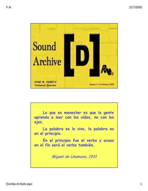 Sound Archive