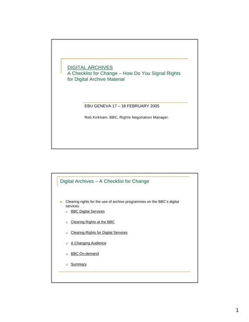 A Checklist for Change – How Do You Signal Rights for Digital Archive Material