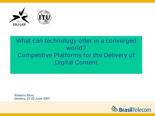 What can Technology offer in a Converged World
