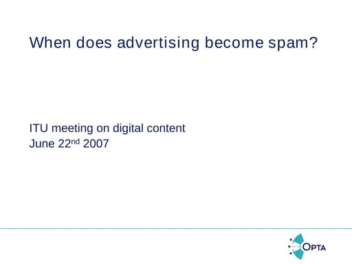 When does Advertising become Spam?