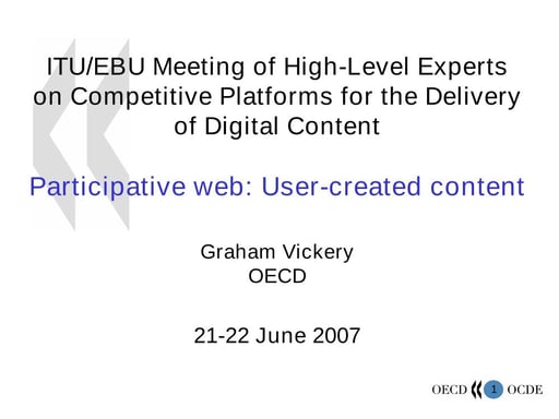 Participation Web: User Generated Content