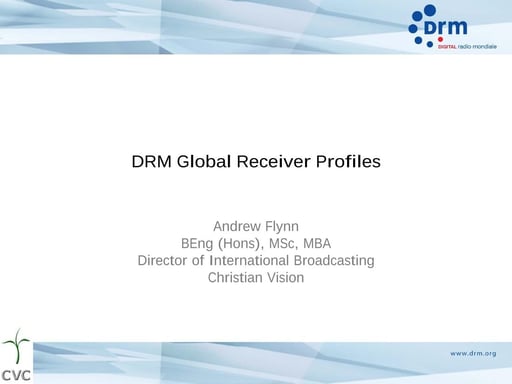 DRM Global Receiver Profiles