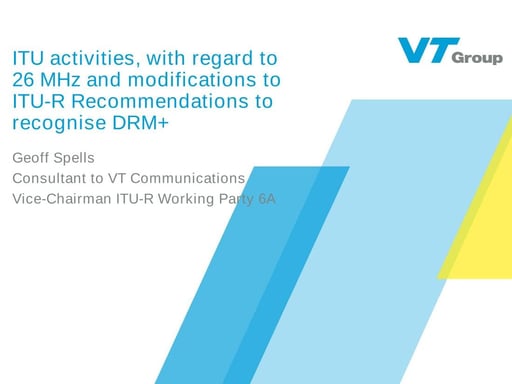 Modifications to ITU-R Recommendations to recognise DRM+