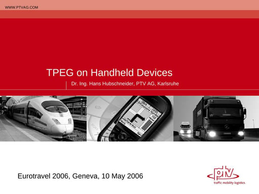 TPEG on Handheld Devices