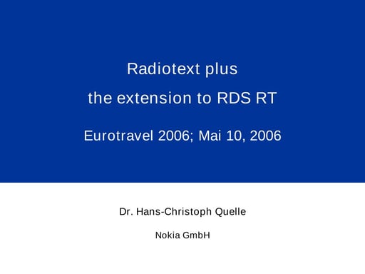 Radiotext plus the extension to RDS RT