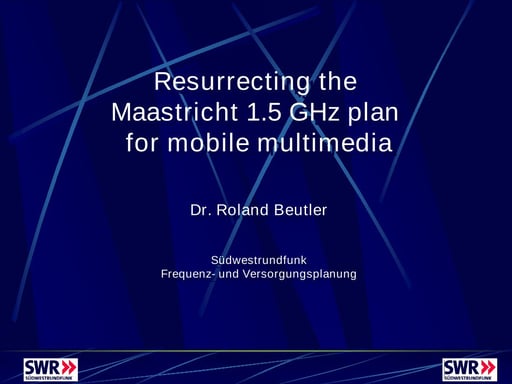 Resurrecting the Maastricht 1.5 GHz plan for mobile multimedia