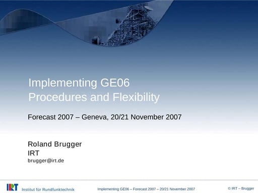 Implementing GE-06: Procedures & Flexibility