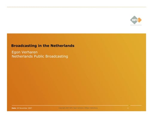 Broadcasting in the Netherlands