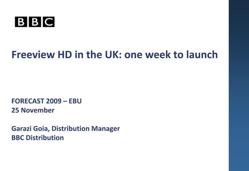Freeview HD in the UK: one week to launch