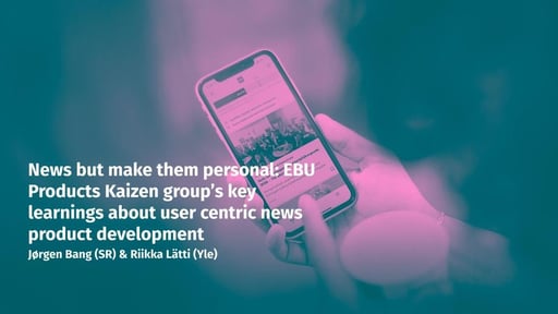 User-centric news product development