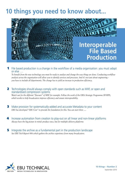 10 things you need to know about Interoperable File Based Production