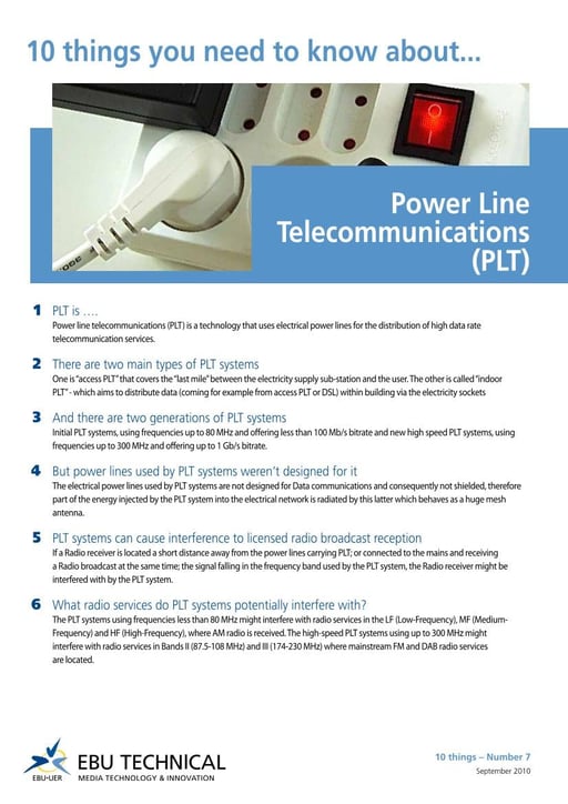 10 things you need to know about Power Line Telecommunications