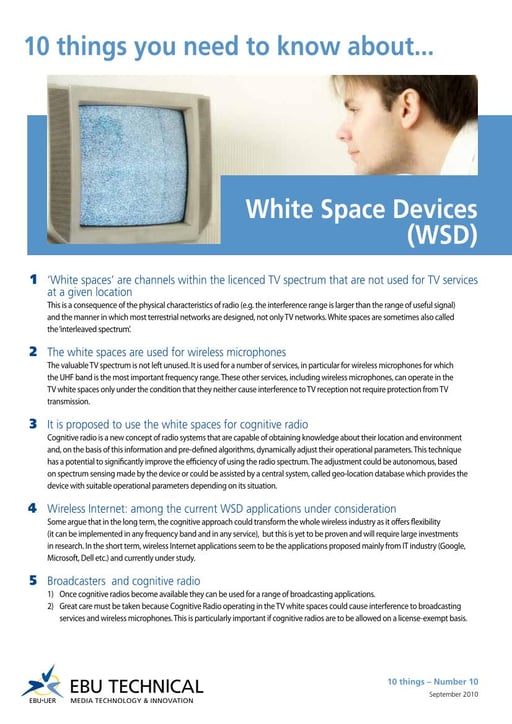 10 things you need to know about White Space Devices