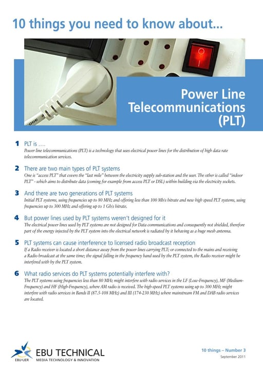 10 things you need to know about Power Line Telecommunications (PLT)