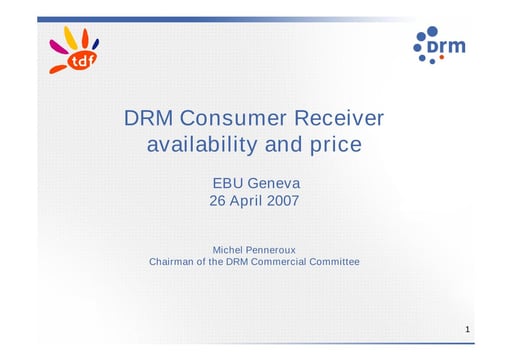DRM receivers: availability & price
