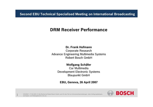 DRM receiver performance