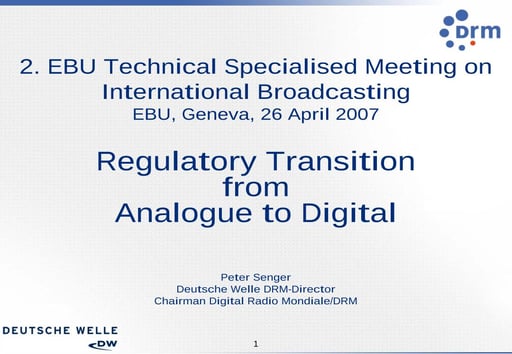 Regulatory transition from Analogue to Digital
