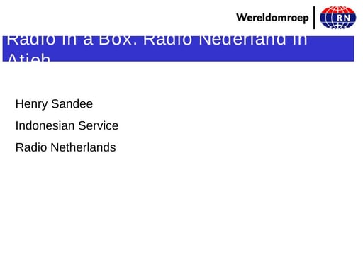 Radio in a box