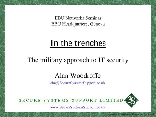 In the trenches - The military approach to IT security