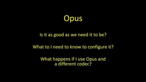 OPUS audio codec