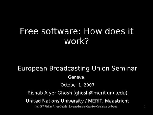 Free software: How does it work?