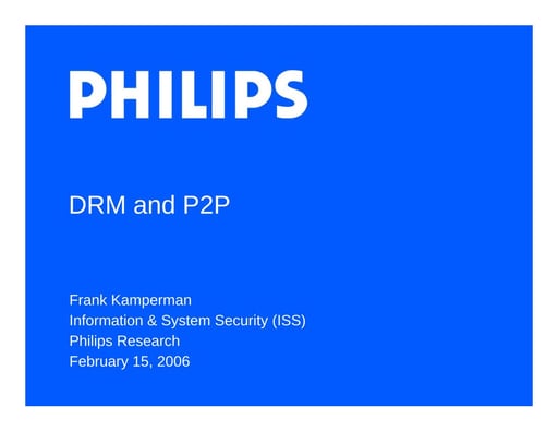 DRM & P2P