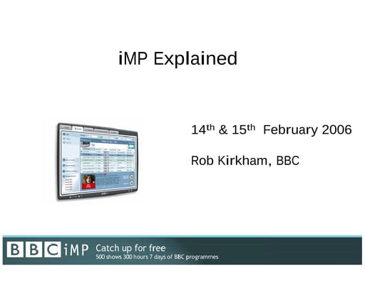 BBC experience on P2P legal issues