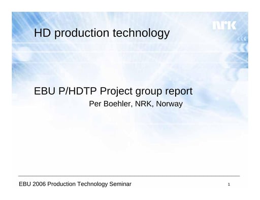 EBU Project Groups