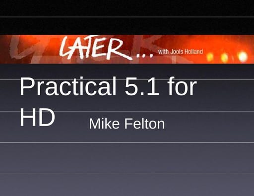 Multichannel in TV Production