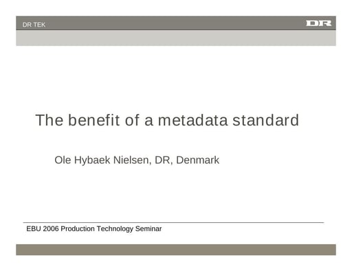 DR's Metadata Model