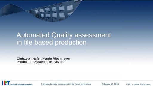 C. Nufer & M. Riethmayer (IRT)